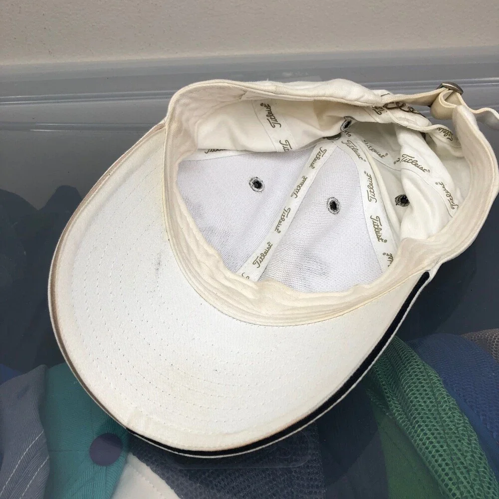 Titleist Hat White Adjustable Strap Cap Golf Course Golfing Club‎ Men's Women's